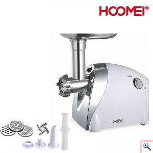 Hoomei® Ηλεκτρική Μηχανή Άλεσης Κιμά & Παρασκευής Λουκάνικων 1200W με 3 Δίσκους Κοπής HM-6266 Λευκή
