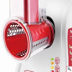 Hoomei® Ηλεκτρικός Πολυκόφτης - Πολτοποιητής 5 σε 1 Φρούτων & Λαχανικών 150W Κόκκινος HM-6135
