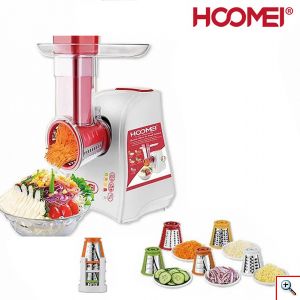 Hoomei® Ηλεκτρικός Πολυκόφτης - Πολτοποιητής 5 σε 1 Φρούτων & Λαχανικών 150W Κόκκινος HM-6135