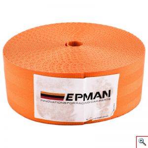 Ζώνη Ασφαλείας Αυτοκινήτου Υψηλής Αντοχής 10m για DIY - Ιμάντας Πολυεστέρα EPMAN EPWR2018M10 - Πορτοκαλί