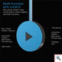  Ασύρματα LED Φωτιζόμενα In-Ear Bluetooth Ακουστικά Luminous - Glow in Dark BT Earphone 