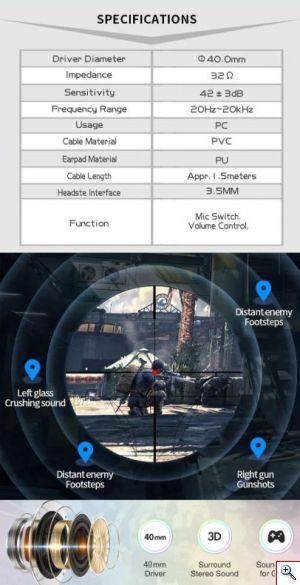 KOMC® Ενσύρματα Gaming Ακουστικά Κεφαλής On Ear με Μικρόφωνο - Λειτουργία Μείωσης Θορύβου & Σύνδεση 3.5mm P6 σε Διάφορα Χρώματα