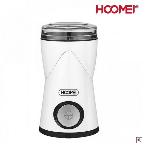 Hoomei® Ηλεκτρικός Μύλος Καφέ 150W Χωρητικότητας 50gr με Λεπίδες από Ανοξείδωτο Ατσάλι HM-5735 Λευκός