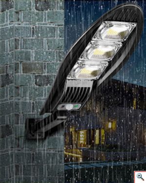 ARRANGO® Επιτοίχιος Αδιάβροχος Ηλιακός LED Προβολέας - Φωτιστικό Δρόμου 40W με Αισθητήρα Κίνησης & Τηλεχειριστήριο
