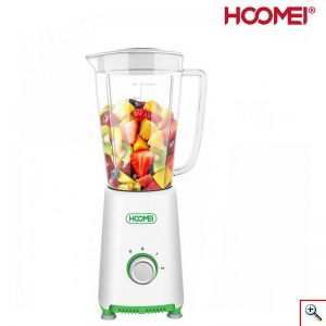 Hoomei® Ηλεκτρικό Μπλέντερ 350W 1L με Λεπίδα από Ανοξείδωτο Ατσάλι HM-6728 Λευκό - Πράσινο